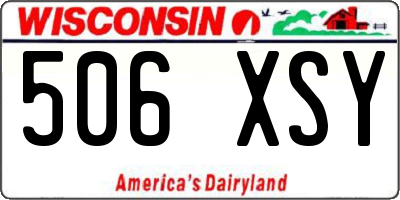 WI license plate 506XSY
