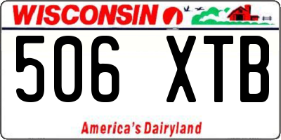WI license plate 506XTB