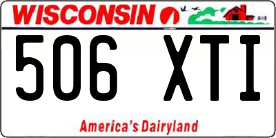 WI license plate 506XTI
