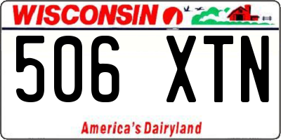 WI license plate 506XTN