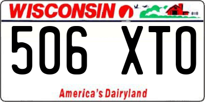 WI license plate 506XTO