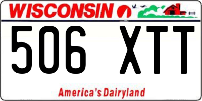 WI license plate 506XTT