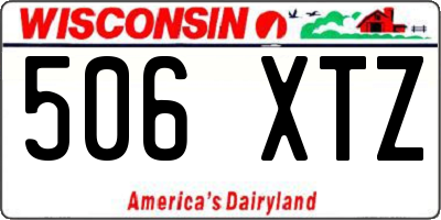 WI license plate 506XTZ