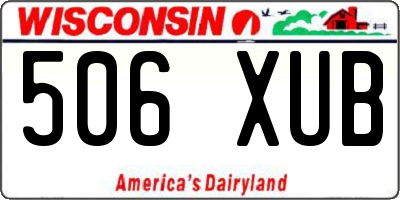WI license plate 506XUB