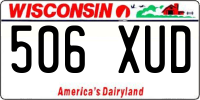 WI license plate 506XUD