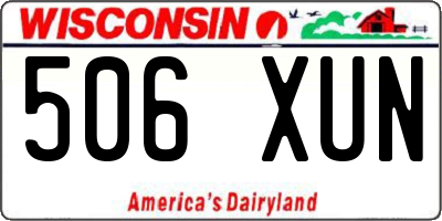WI license plate 506XUN