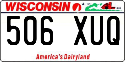 WI license plate 506XUQ