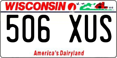 WI license plate 506XUS