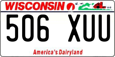 WI license plate 506XUU