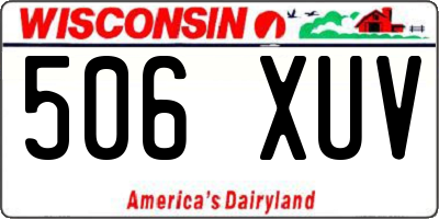 WI license plate 506XUV