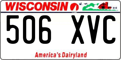 WI license plate 506XVC