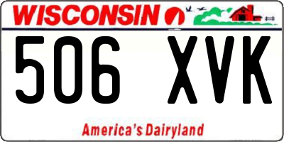 WI license plate 506XVK