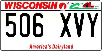 WI license plate 506XVY