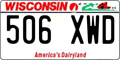 WI license plate 506XWD