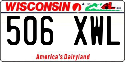WI license plate 506XWL