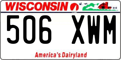 WI license plate 506XWM