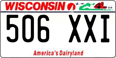 WI license plate 506XXI