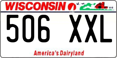 WI license plate 506XXL
