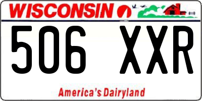 WI license plate 506XXR