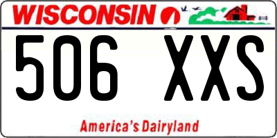 WI license plate 506XXS
