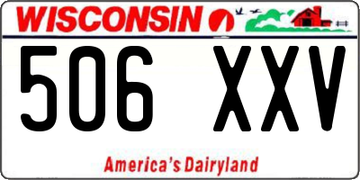 WI license plate 506XXV