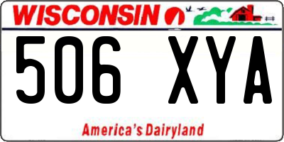 WI license plate 506XYA
