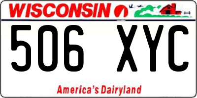 WI license plate 506XYC