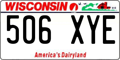 WI license plate 506XYE