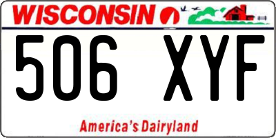 WI license plate 506XYF