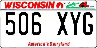 WI license plate 506XYG