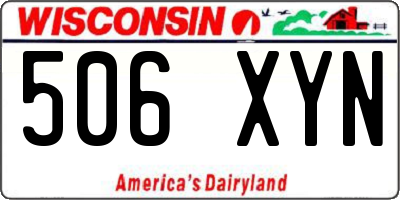 WI license plate 506XYN