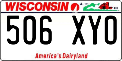 WI license plate 506XYO