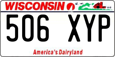 WI license plate 506XYP