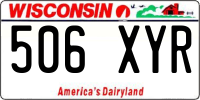 WI license plate 506XYR