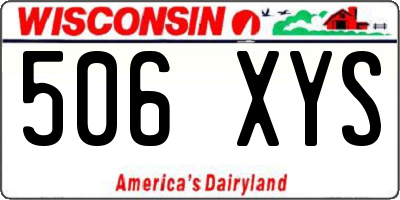WI license plate 506XYS
