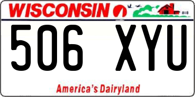 WI license plate 506XYU