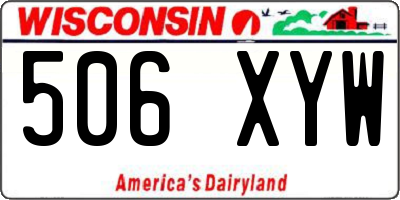 WI license plate 506XYW