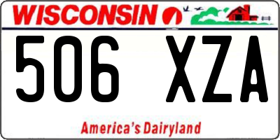 WI license plate 506XZA