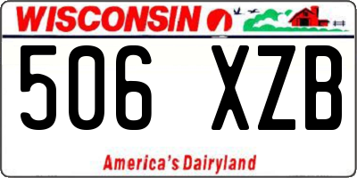 WI license plate 506XZB