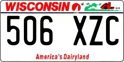 WI license plate 506XZC