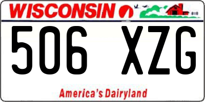 WI license plate 506XZG
