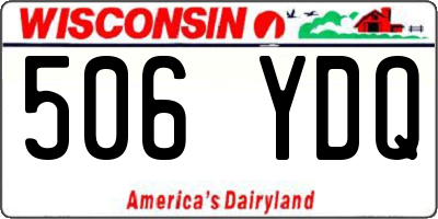 WI license plate 506YDQ