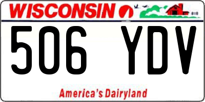 WI license plate 506YDV