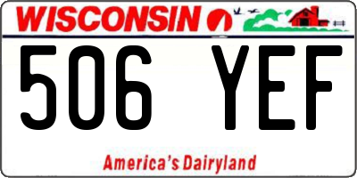 WI license plate 506YEF
