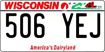 WI license plate 506YEJ