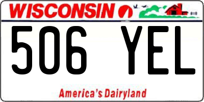 WI license plate 506YEL