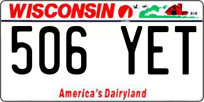 WI license plate 506YET