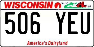 WI license plate 506YEU
