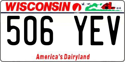 WI license plate 506YEV