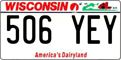 WI license plate 506YEY